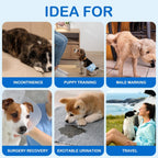 Meela's Belly Band Wraps for Male Dogs — Disposable Leakproof 60 Count