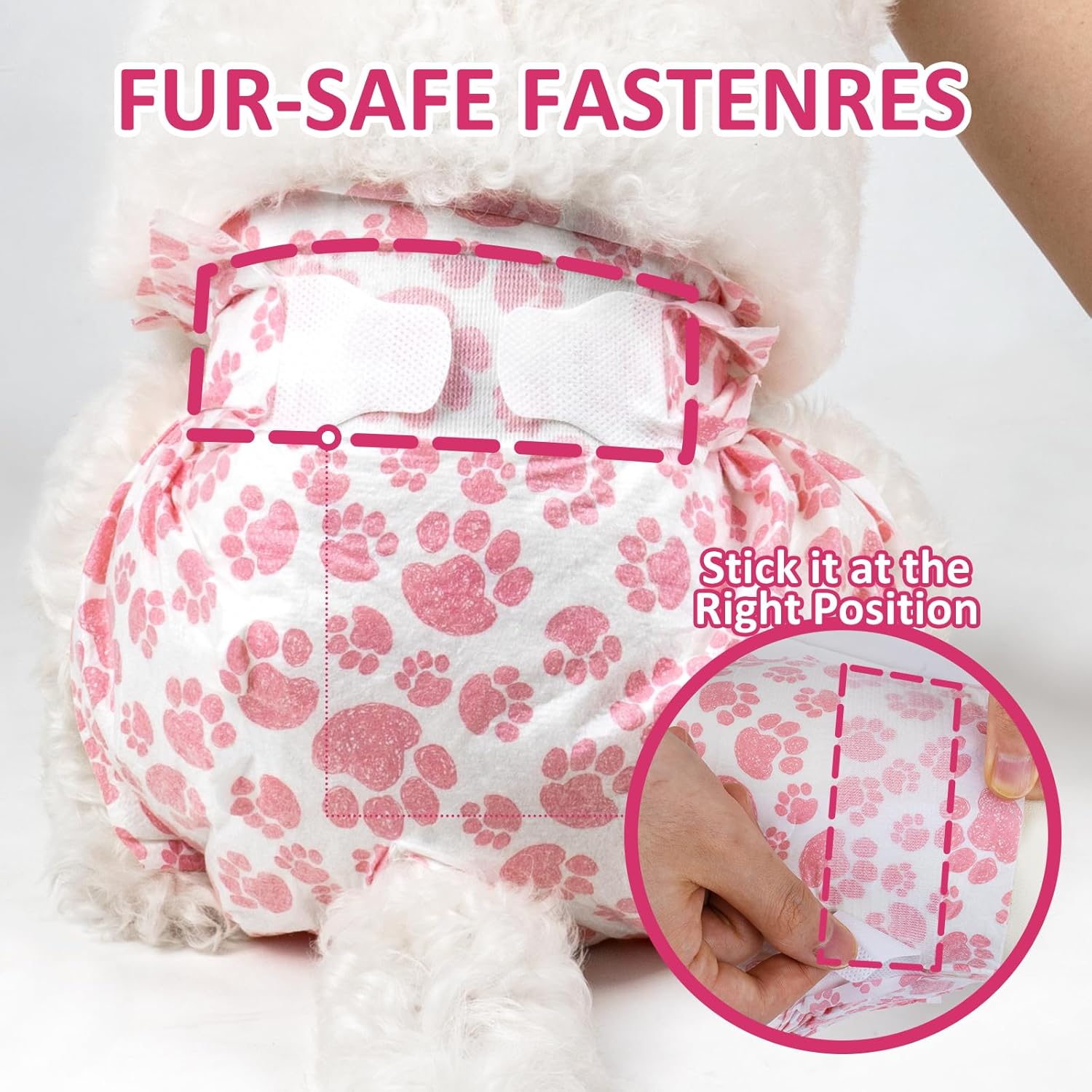Female Dog Diapers 48 Count Disposable Leakproof Puppy Diapers XXS- Medium