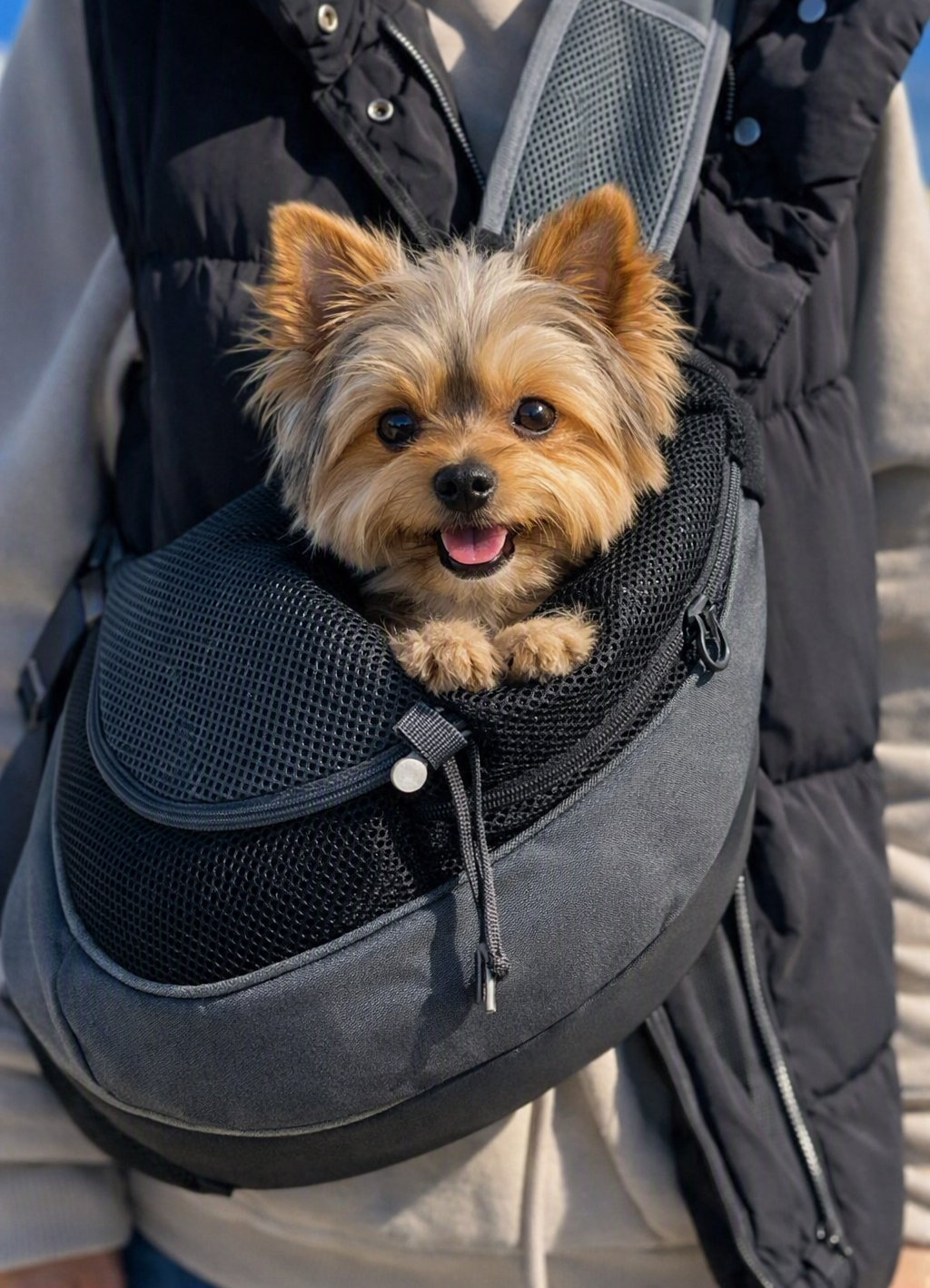 Meela’s Close-to-Me Yorkie Sling Carrier
