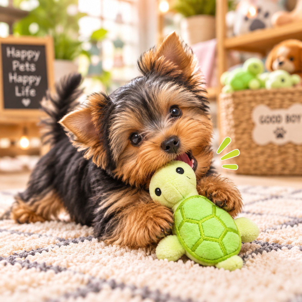 Meela’s Tiny Turtle Yorkie Squeaky Toy