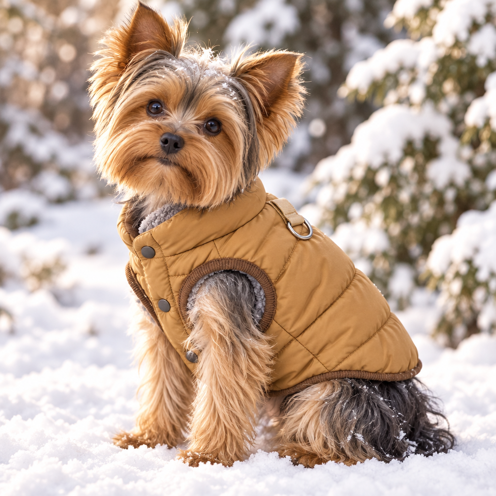 Meela’s Cozy Stroll Yorkie Fleece Vest