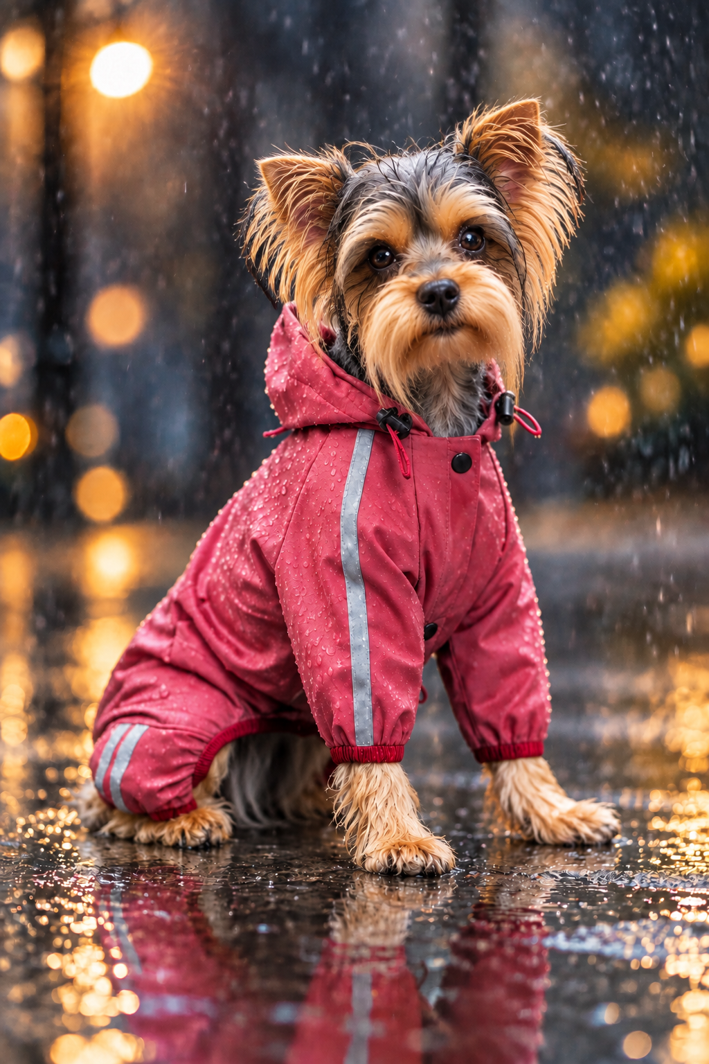 Meela’s Rainy Romp Yorkie Jumpsuit