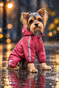 Meela’s Rainy Romp Yorkie Jumpsuit