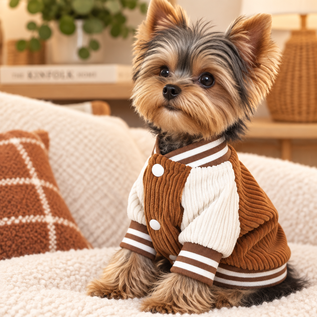 Meela’s Little MVP Yorkie Baseball Jacket