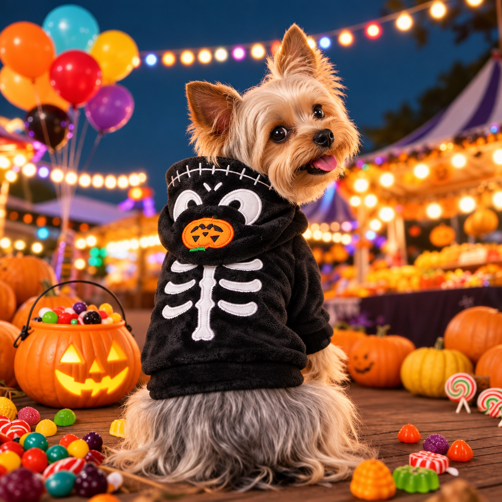 Meela’s Little Boo Yorkie Halloween Hoodie