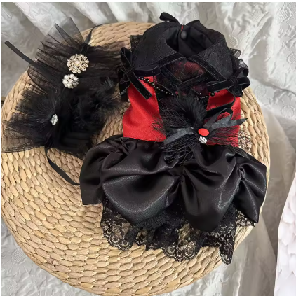 Meela’s Little Belle Yorkie Lace Party Dress