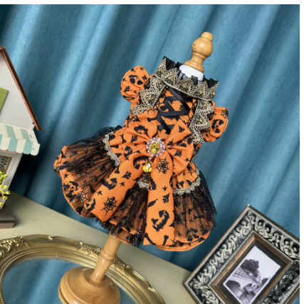 Meelas Pumpkin Princess Pet Dress