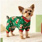 Meelas SantaPup | Soft Fleece Christmas Dog Jumpsuit