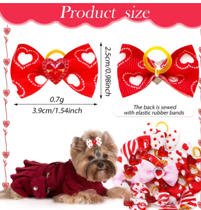 Meelas Valentine Bow Pack 10 pcs