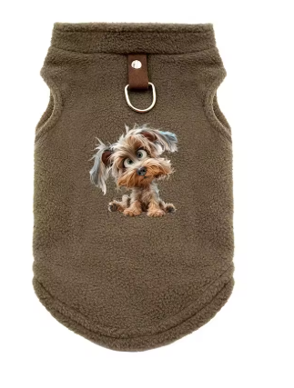 Meelas Yorkie Fleece Vest