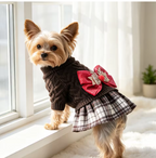 Meelas Festive Girl Dog Sweater