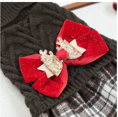 Meelas Festive Girl Dog Sweater