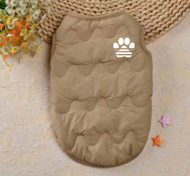 Meelas Paw Print Puffer Vest