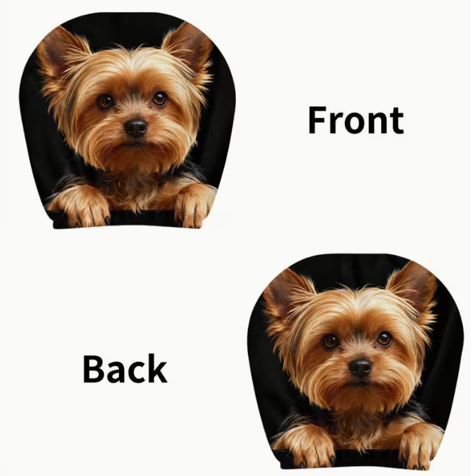 Meelas Yorkie Headrest Covers