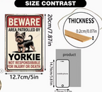 Meelas Yorkie Warning Plaque