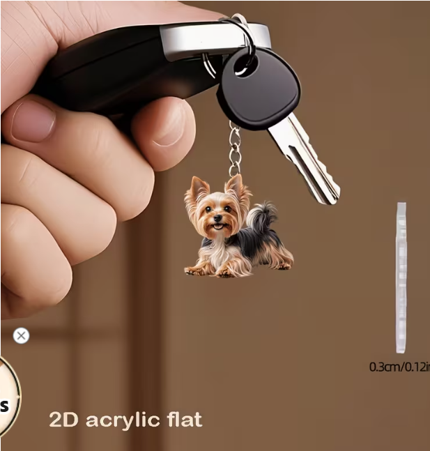 Meelas Cute Yorkie Keychain