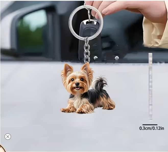 Meelas Cute Yorkie Keychain