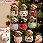 Meelas Yorkie Hand painted Ornaments