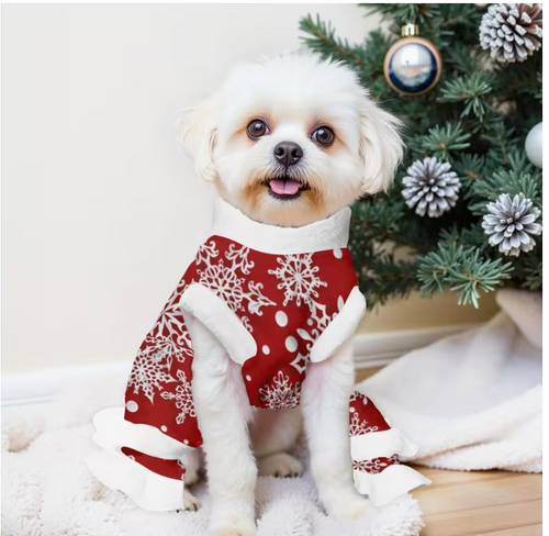 Meelas Christmas Flannel Cake Dress