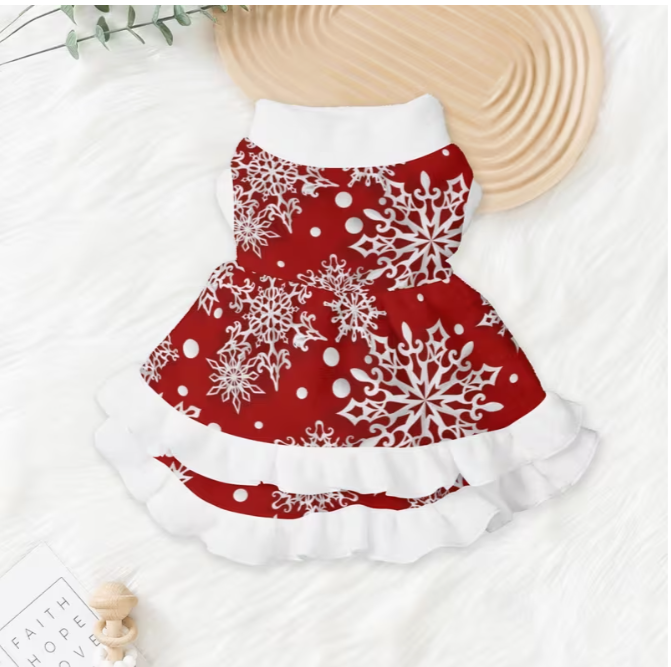 Meelas Christmas Flannel Cake Dress