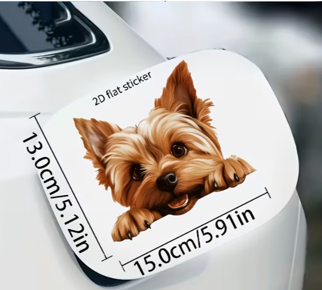 Meelas Cute Yorkie Decal