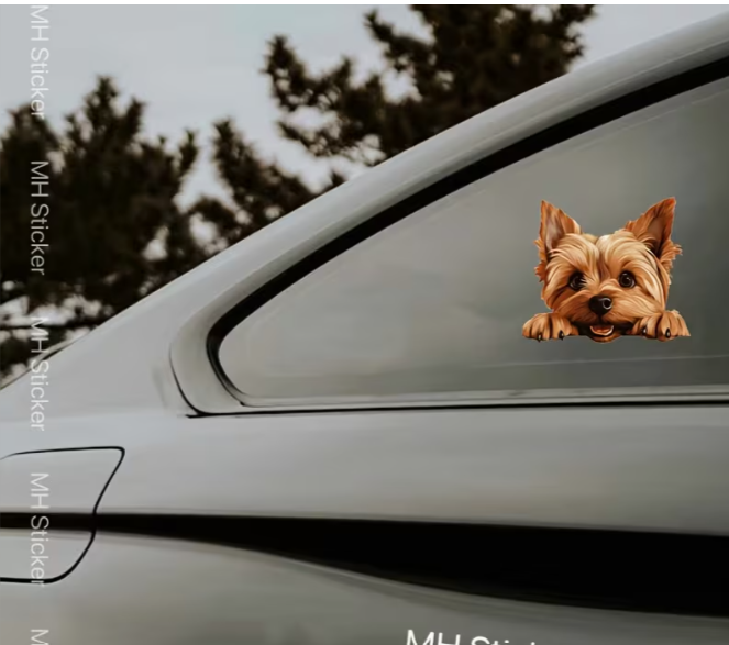 Meelas Cute Yorkie Decal