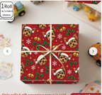 Meelas Red Yorkie Christmas Wrap
