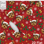 Meelas Red Yorkie Christmas Wrap