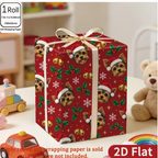 Meelas Red Yorkie Christmas Wrap