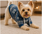 Meelas Snowflake Holiday Dog Hoodie