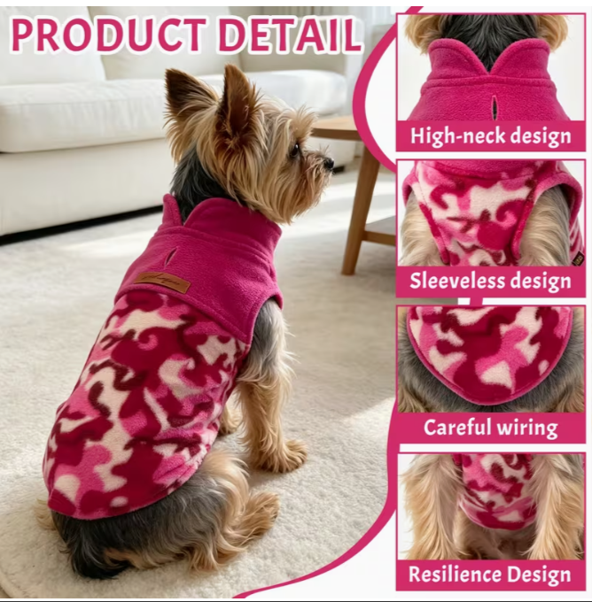 Meelas Plaid Fleece Dog Sweater
