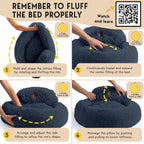 Meela's Dreamy Donut Calming Bed — Plush Washable Dog Bed for Small Dogs