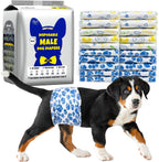 Meela's Belly Band Wraps for Male Dogs — Disposable Leakproof 60 Count