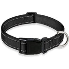 Reflective Nylon Dog Collar | Adjustable Safety Strap for Small and Medium Dogs